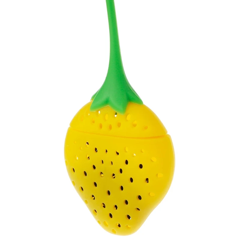 2024 New Silicone Strawberry Tea Leaf Strainer Herbal Infuser Filter Diffuser