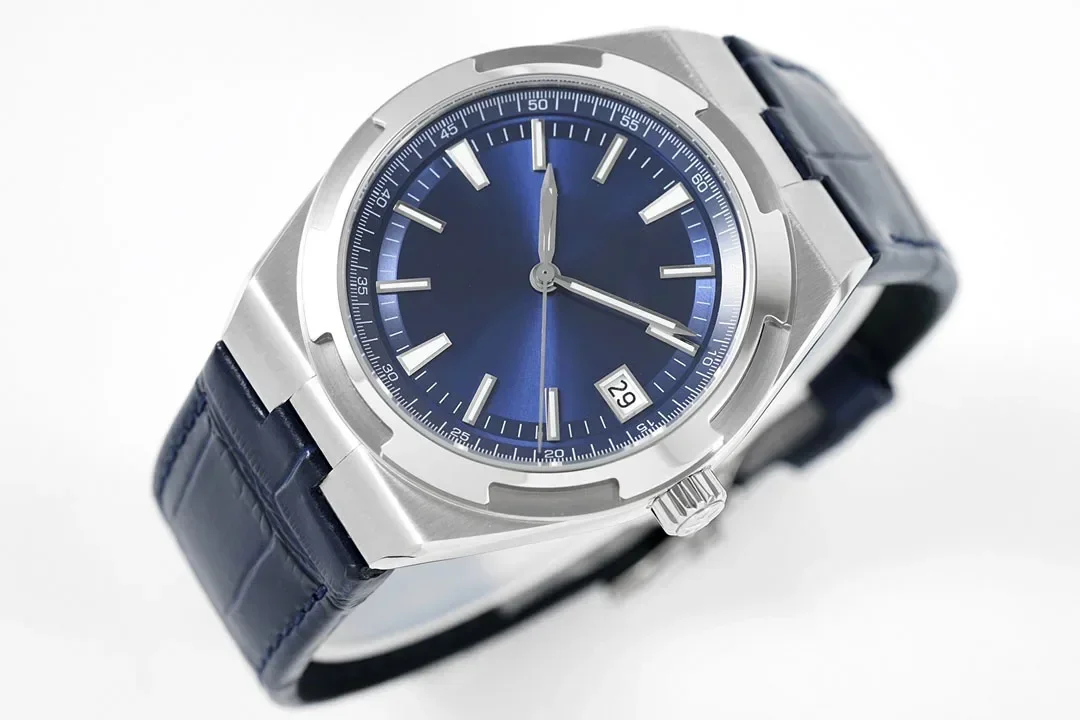 ZF factory Blue face 40mm Overseas 4500V AAA Men\'s Watches Automatic Mechanical Watch with quick switch strap function