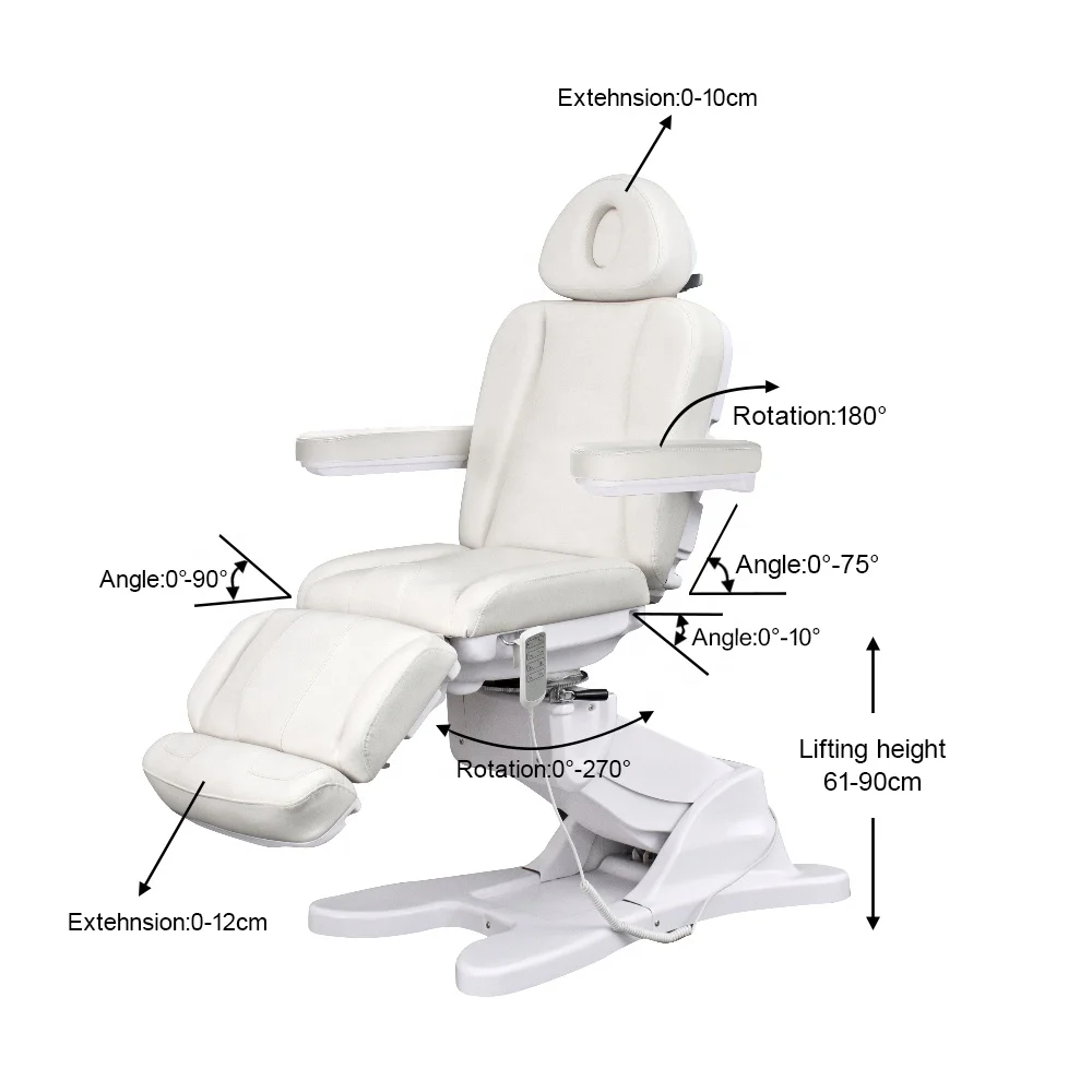 Rotated Good quality electric pedicure chair  beauty facial bed and massage table