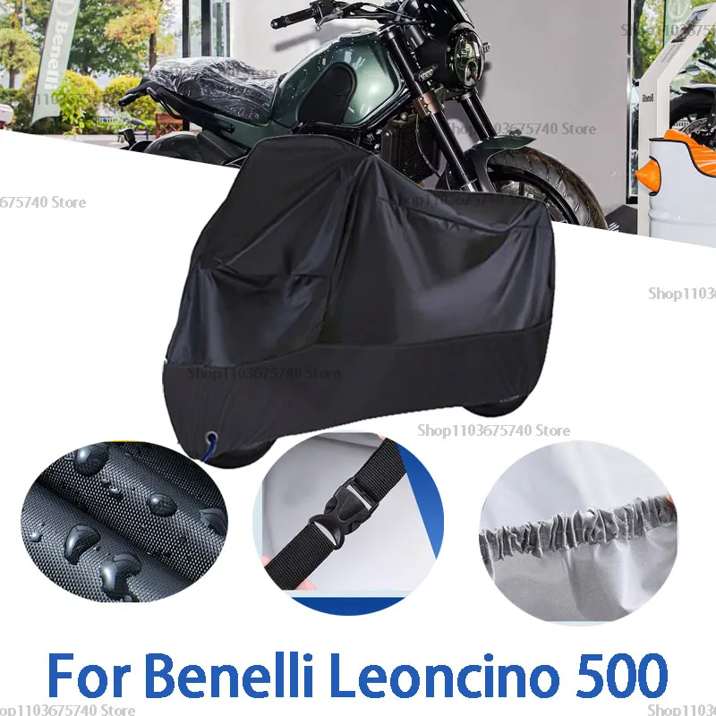 

Motorcycle Full Covers For Benelli Leoncino 500 Car Outdoors Sun Protection Dust No Ear Thickened Oxford Clothcover Accessories