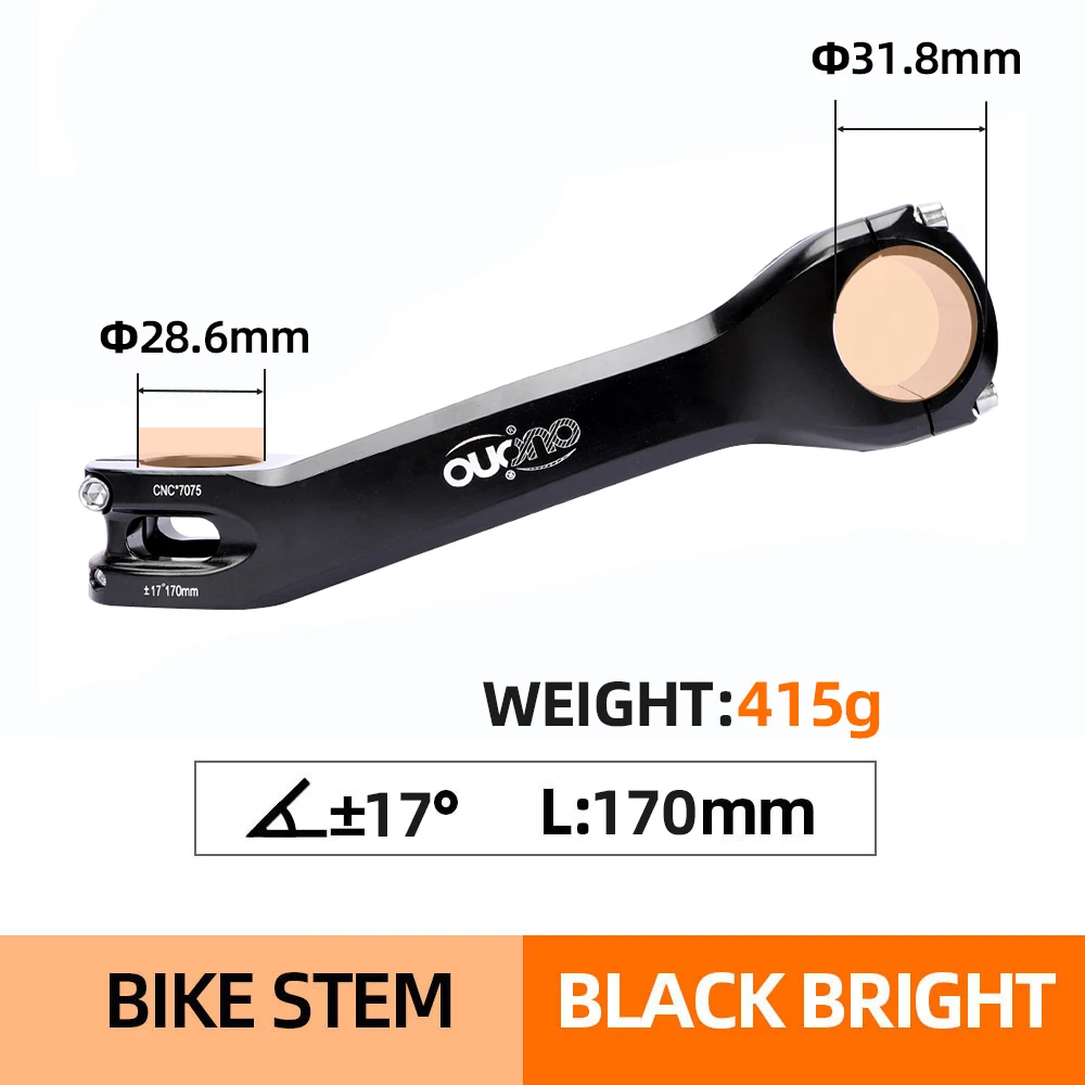 OUO CNC ステム 7075 アルミ Mtb バイクテーブルテイクアウェイ 31.8