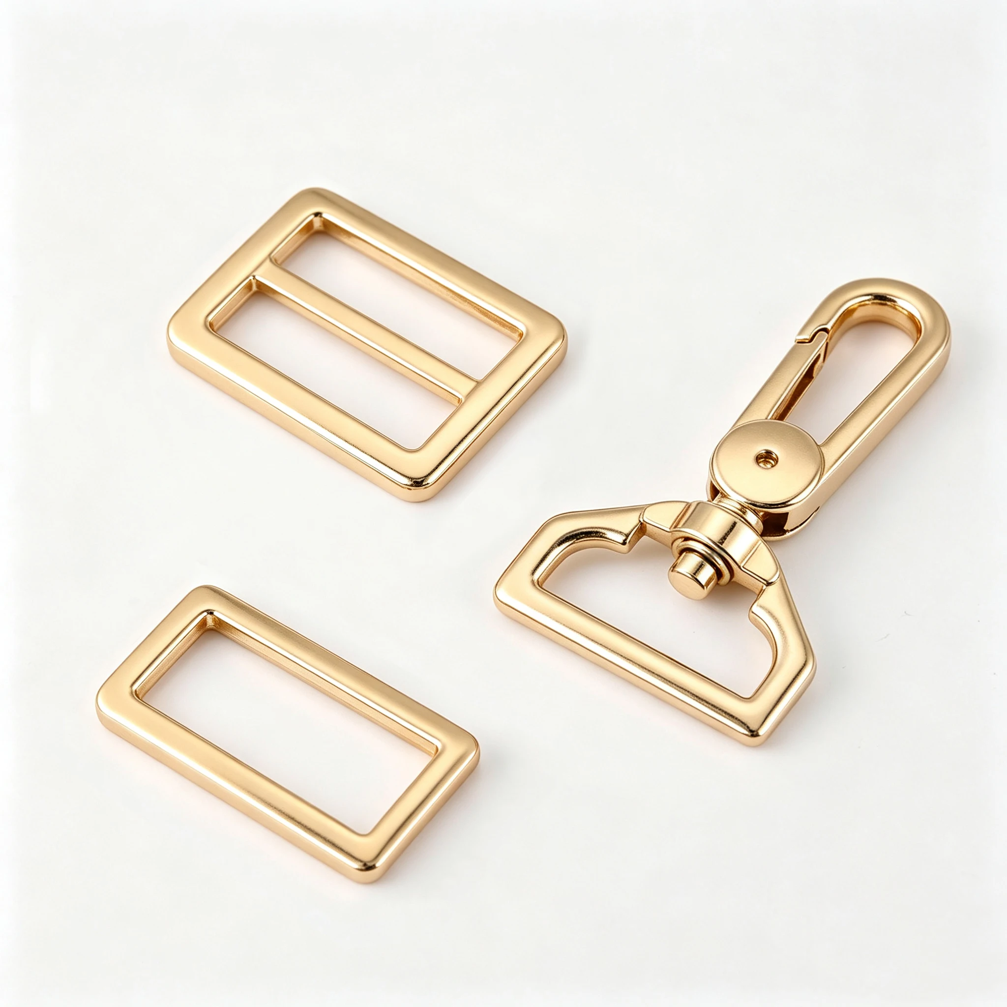 Cloxy 1 Set 25-38mm Metall-Gürtelschnallen-Set D-Ring Rechteckige Schiebeschnalle Drehbarer Hakenverschluss Taschenriemen-Zubehör – Detail 9