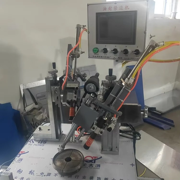 Customizable Variable Frequency Oil Seal Finisher High Precision Trimming Equipment Auto Chuck O Ring Polyurethane Seal Trimming