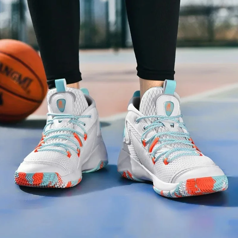 

Professional Mesh Basketball Shoes with Large-sized Rubber Outsoles, Wear-resistant, Men's Practical Grip and Rebound Sneakers