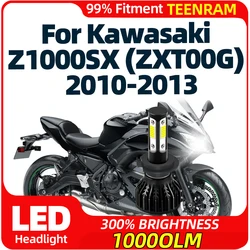 60W Moto LED Headlight 10000LM Motorcycle Light Bulb 12V Canbus No Error For Kawasaki Z1000SX (ZXT00G) 2010 2011 2012 2013