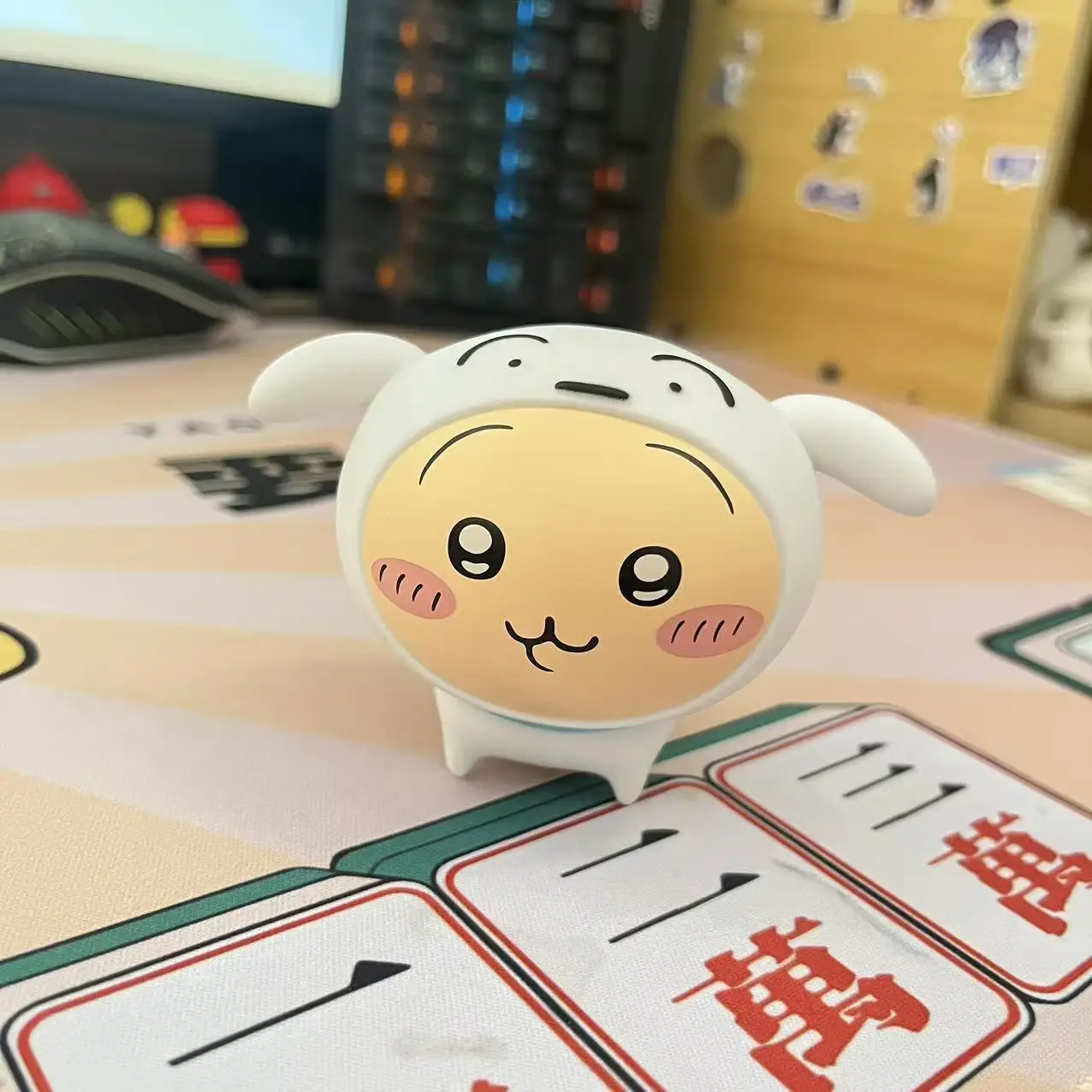 Chiikawa Usagi X Shin-chans ملعب أرقام تحصيل اللعب لطيف الكرتون أنيمي نمط مكتب الديكور دمى صغيرة هدية فكرة