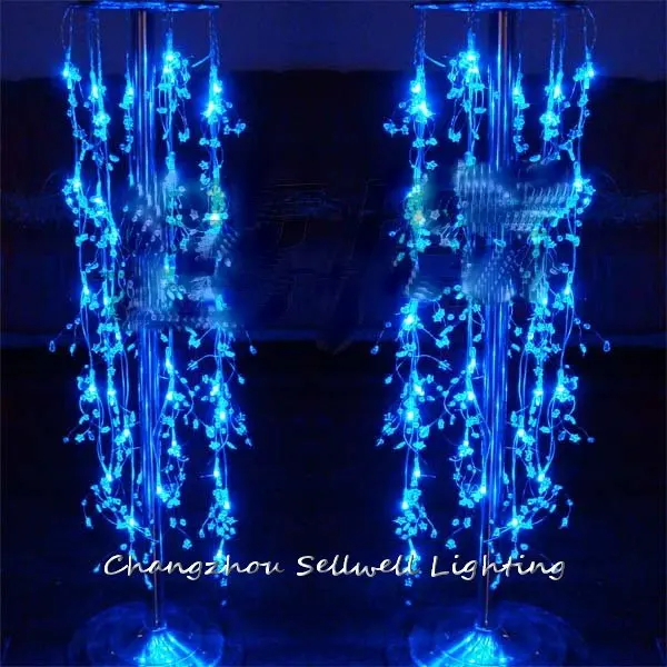 

2024 GREAT!Wedding celebration product guide decoration 40 pcs blue crystal bead curtain lamp H310