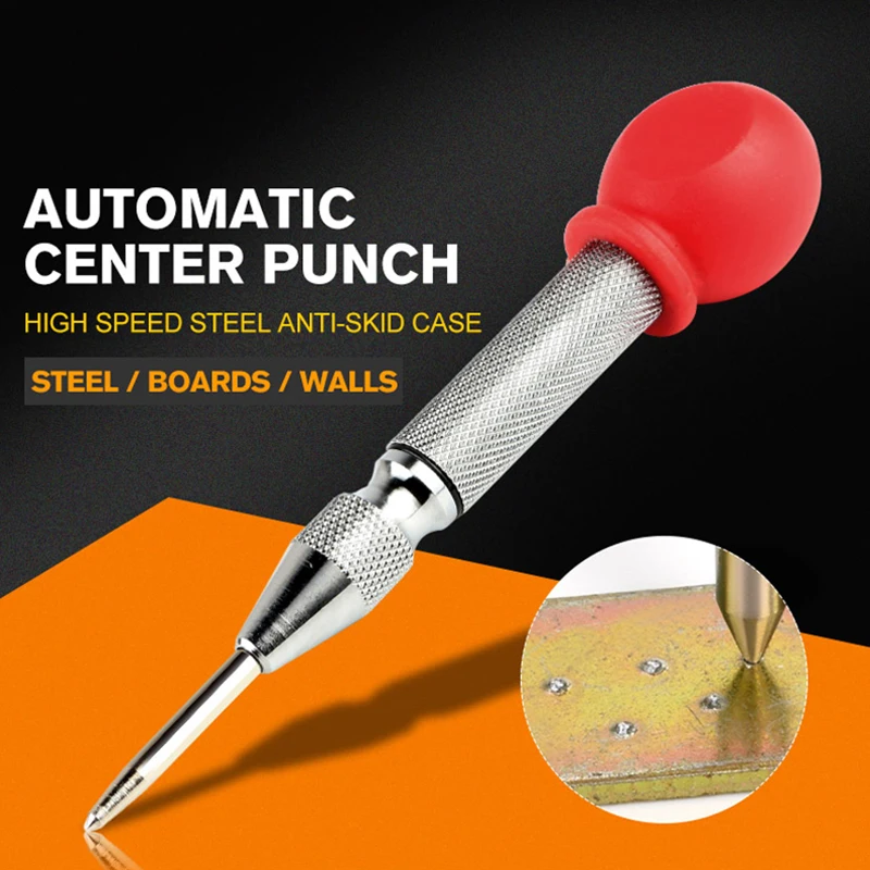 1Pcs HSS Center Punch Stator punching Automatic Center Pin Punch Spring Loaded Marking Drilling Tool With A Protective