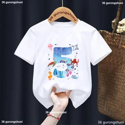 5th To 8th Birthday Party Ocean 8 Year Old Sea Fish Aquarium Boys Tshirt Marine Life Clothing Children'S Gifts Toddler T-Shirt