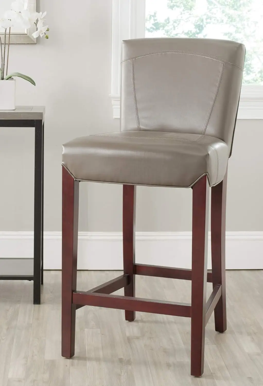 Home Collection Ken Clay Faux Leather 30-Inch Bar Stool