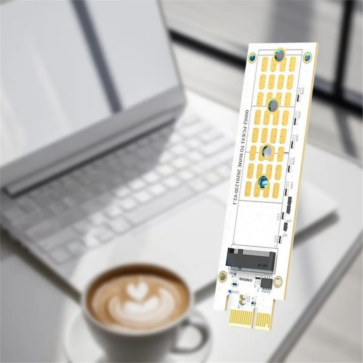 NEW FACTORY~PCIE X1 to M.2 M Key NVME Riser Adapter Card Board HDD 32Gbps M2 MKey Expansion Card RGB Computer Adapter 2280 HDD S
