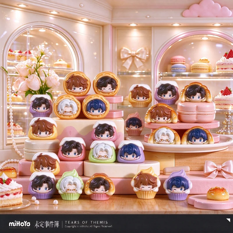Official miHoYo Tears of Themis Chibi Figure Dessert Series Luke Artem Vyn Marius Collectible Desktop Decor Anime Merch