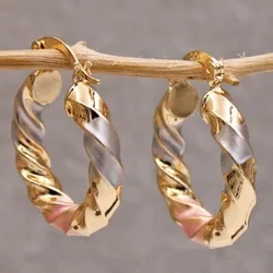 Pendientes delicados con incrustaciones de Metal cruzado para mujer, joyería de boda de compromiso, Color plateado, dos tonos