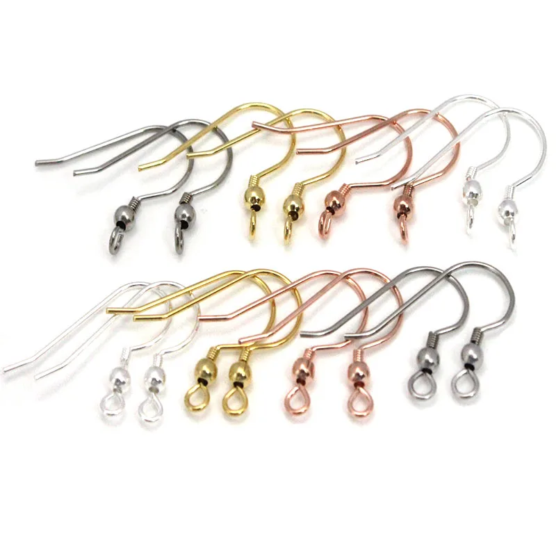 

50pcs Stainless Steel Gold Silver Plated Earring Hook for Women Earwire DIY Earring Findings Supplies Jewelry Making Accessories