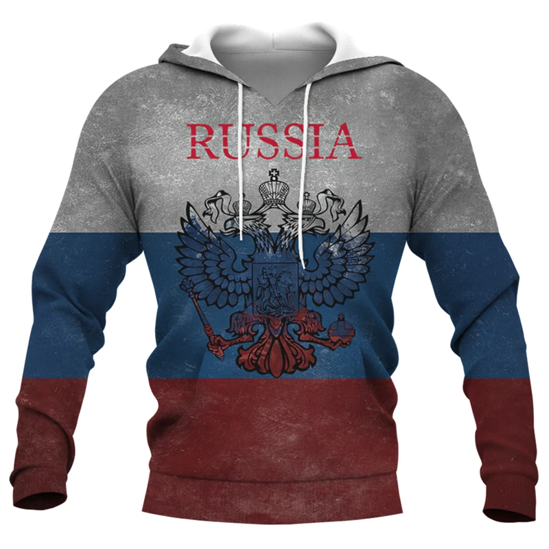 Russia Russian Flag Bear 3D Printed Hoodies Men Women Fashion Oversized Sweatshirts Hoodie Kids Pullovers Tracksuit Man Clothing