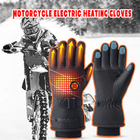 Rechargeable Electric Heated Gloves for Motorcycle Snowboard Ski and Touch Screen Sports Hand Warm Liners for Winter Sports