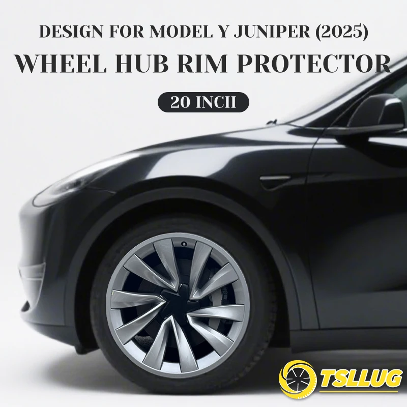 

TSLLUG 4PCS For Tesla Model Y Juniper 2025 20-inch 26th Ring Protection Wheel Cover Hight Protective Rim Cover Accessories