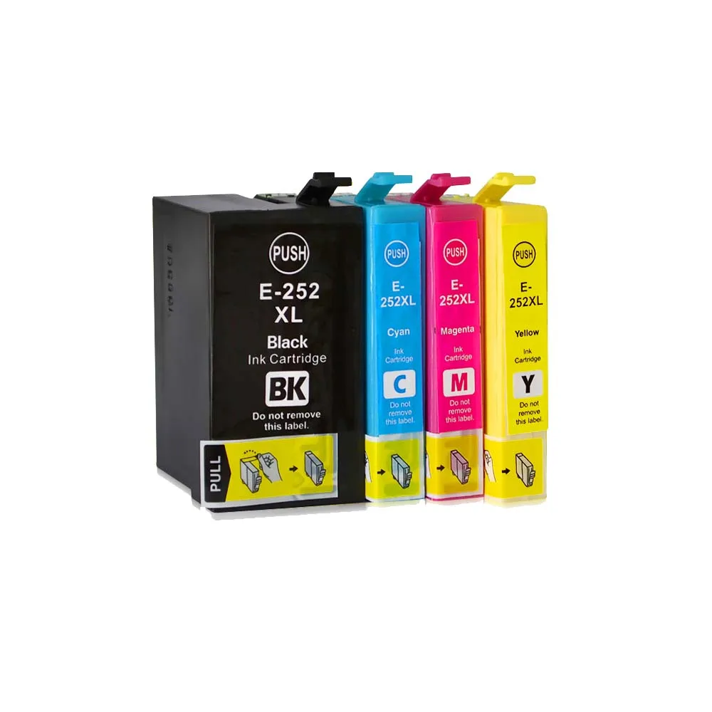 Para Epson Cartucho De Tinta Epson 252XL T252XL E-252XL 252 XL Para Epson WorkForce WF-7610 WF-7620 WF-3620 WF-3640 7710 7720 de Impressora