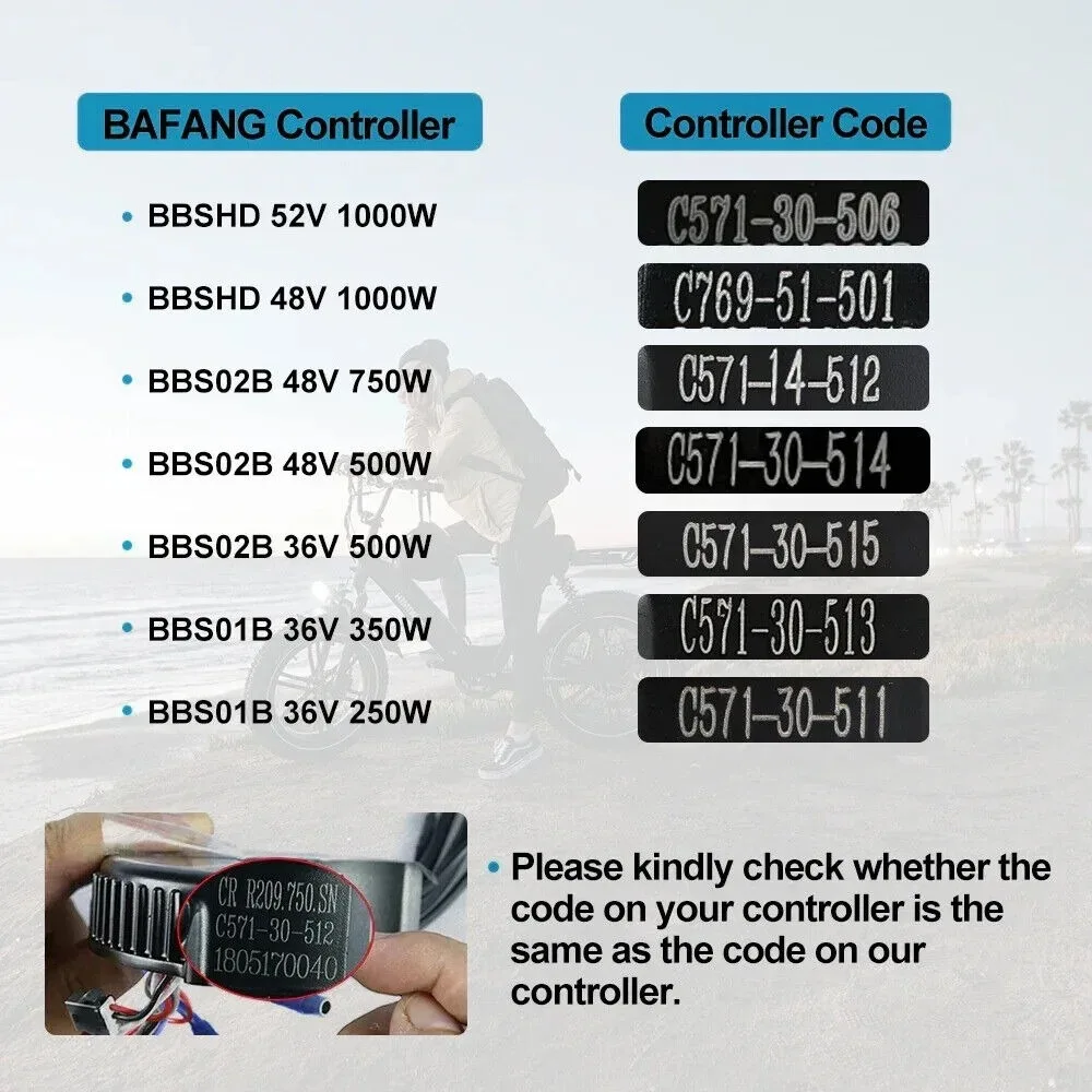 Bafang Mid Drive Motor sostituzioni Controller per 8fun BBS01 BBS01B BBS02 BBS02B BBSHD 36V 250W 350W 500W 48V 750W 1000W