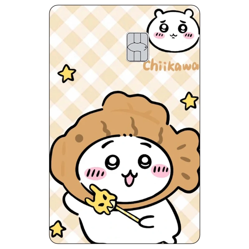 ملصق جلدي لبطاقة الائتمان الكرتونية Kawaii Hachiware Usagi ملصقات غير لامعة مناسبة لبطاقات بنك VISA وبطاقات IC المغناطيسية الأخرى
