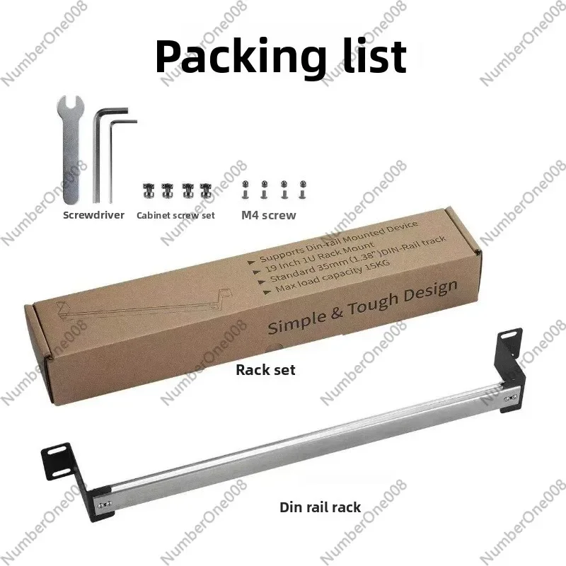 Industrial-grade Adjustable Rail Rack Mount Bracket for Network Cabinets - Ideal for Switches, Transceivers, and Power Supplies