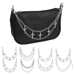 Neue Doppels chicht Tasche Kette für Handtasche dekorative Kette exquisite Halloween Skelett DIY Geldbörse Kette Ersatz Tasche Zubehör