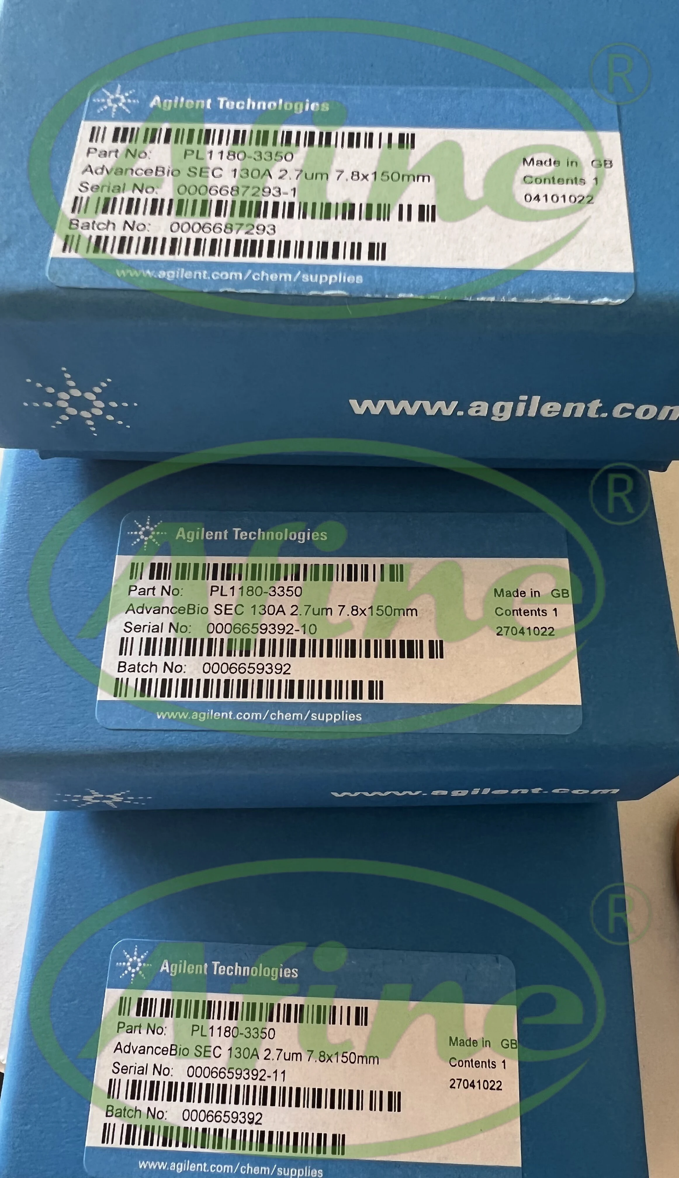 AFINE Agilent PL1180-3350 AdvanceBio SEC, 130 adda, 7,8 x 150 mm, 2,7 μm, columna LC