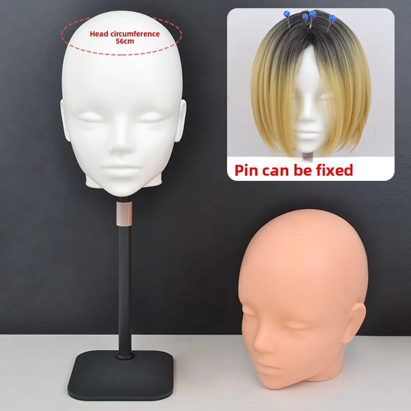 

Подставка для парика с косметологической головой манекена для головы парика Coser с регулируемым штативом для парика, держатель для изготовления париков, дисплей