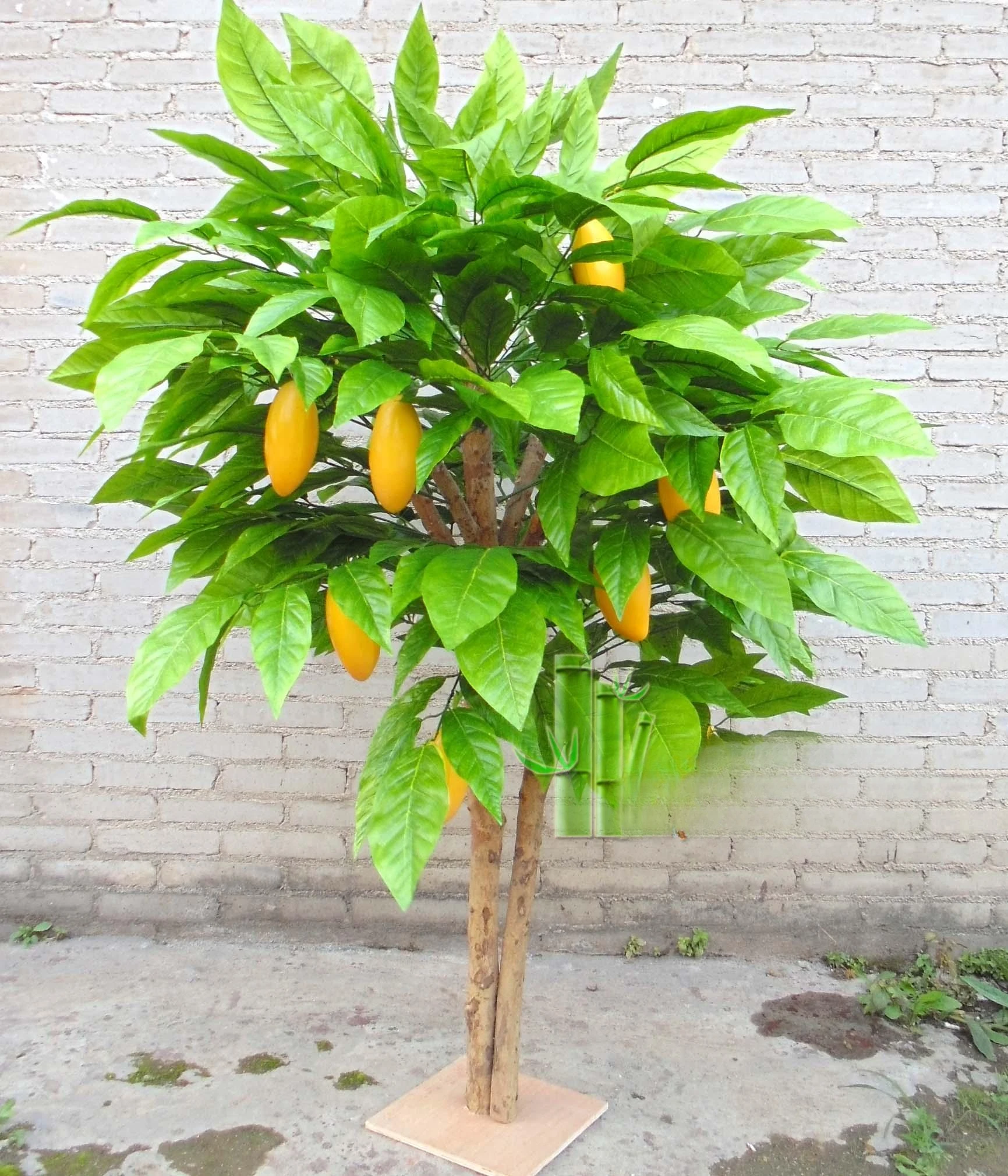 Simulation mango tree fake mango tree fruit stall supermarket fruit stack head booth decorative fruit tree fake green plant