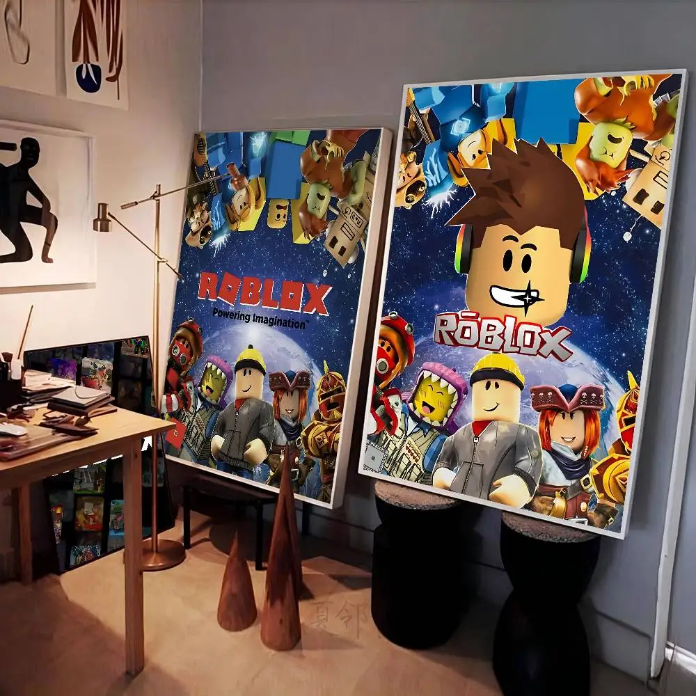 Game R-Roblox Community Classic Vintage Posters Vintage Room Home Bar Cafe Decor Nordic Home Decor