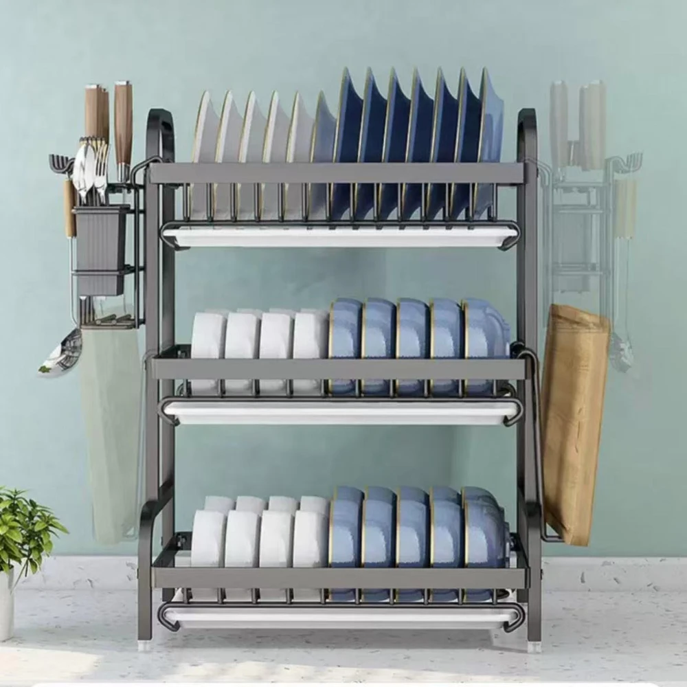 

Kitchen Storage Shelf Household Sink Stretchable Bowl Draining Rack Dish Drying Racks Home Storage Shelf Save Space Shelves