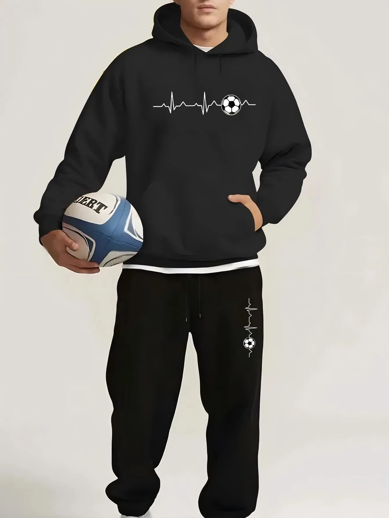 Hot Sale Men's Tracksuit Men Daily Comfortable Single Hooded Sportswear and Sweatpants Man Fashion Sports Suits Jogging Simple