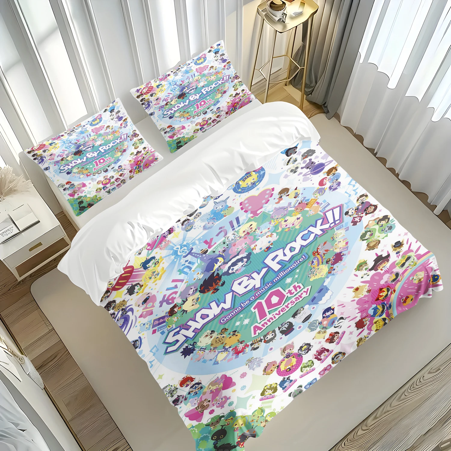 

MINOSO-Sanrio Hello Kitty Quilt Cover Children Bed Linen Set Cute Bedroom Bedding Decor Comfortable Sets Breathable Bedding