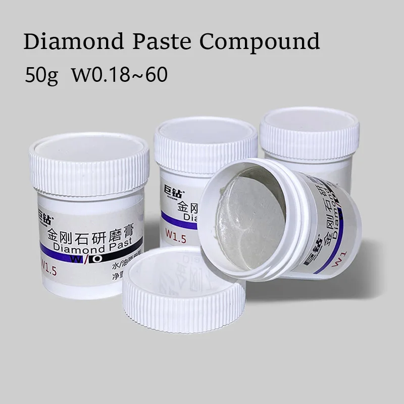 50g W0.18-60 Diamond Paste Compound Mold Die Mirror Polishing Lapping Syringes Micron Glass Jade Jewelry Metal Buffing Grinding