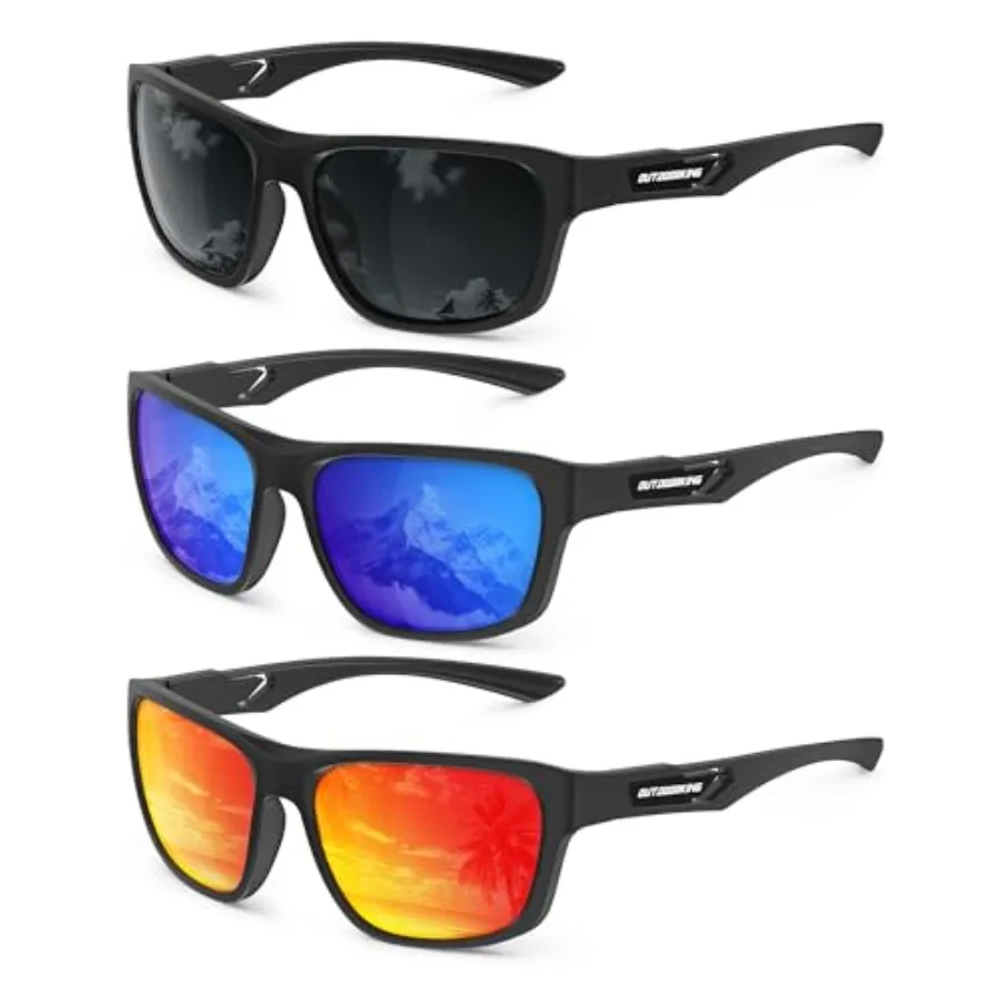

KALIYADI Sports Mens-Sunglasses Women Polarized-Sunglasses-Men: Sun Glasses with UV400 for Driving Running Cycling