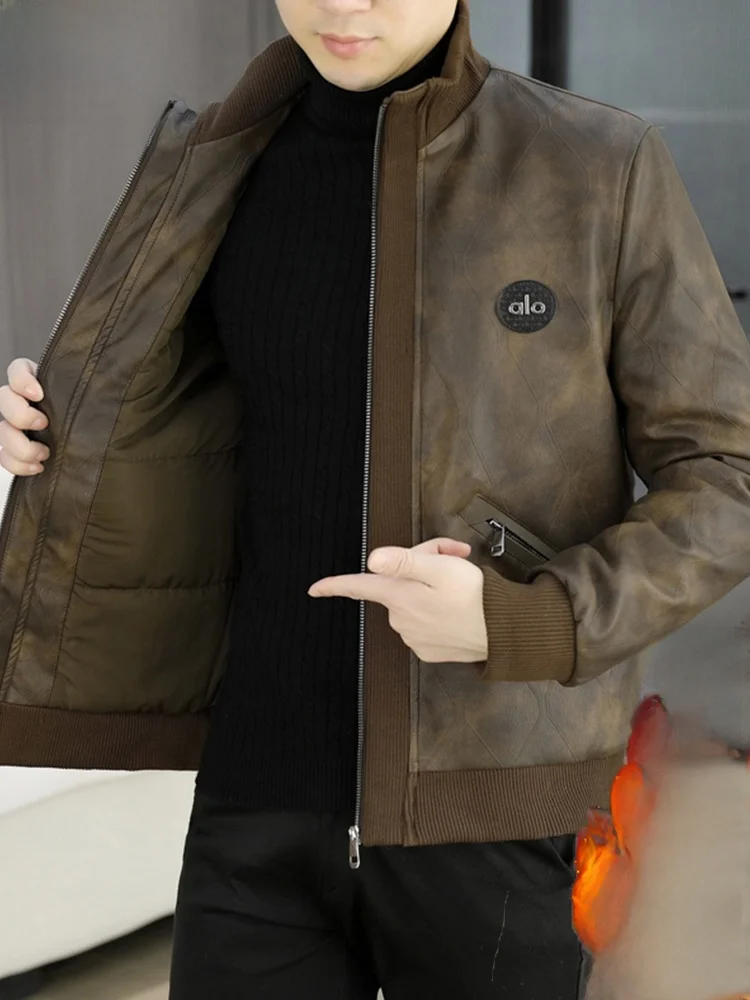 

Мужская утепленная кожаная куртка TUCANO с хлопковой подкладкой, осенне-зимняя, новая модель, производство Чжэцзян, Китай