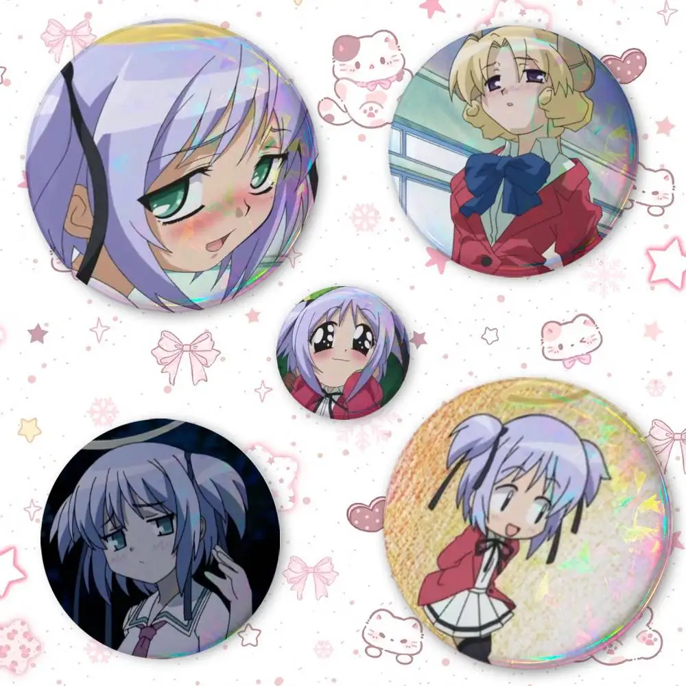 Bludgeoning Angel Dokuro-chan Creative Round Button Pins Badge Set Cartoon Anime Movie Music Pattern Brooches For Bags Jackets