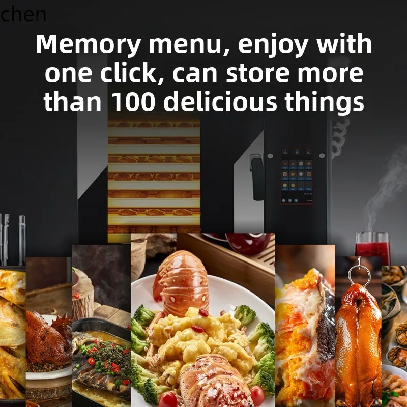 آلة متكاملة لفرن التبخير الأوتوماتيكي HTT، فرن كهربائي كبير لسطح المكتب، موقد هوائي، بطة مشوية خاصة للخبز