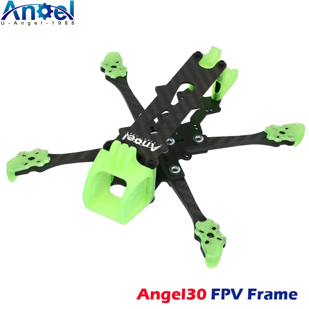 

Angel30 3-дюймовый комплект рамы Cabron Firber с 3D-принтом RC Drone FPV Racing Quadcopter Поддержка 1103 1104 1106 1204 Бесщеточный двигатель