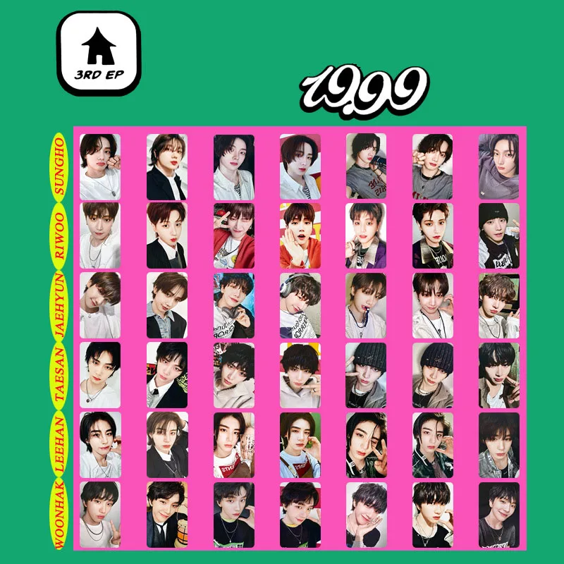 

Kpop SUNGHO 7Pcs/set Personal LOMO Card Double-sided Postcards ZHANGHAO HANBIN TAERAE WOONHAK JAEHYUN Fans Collectible Gift Card