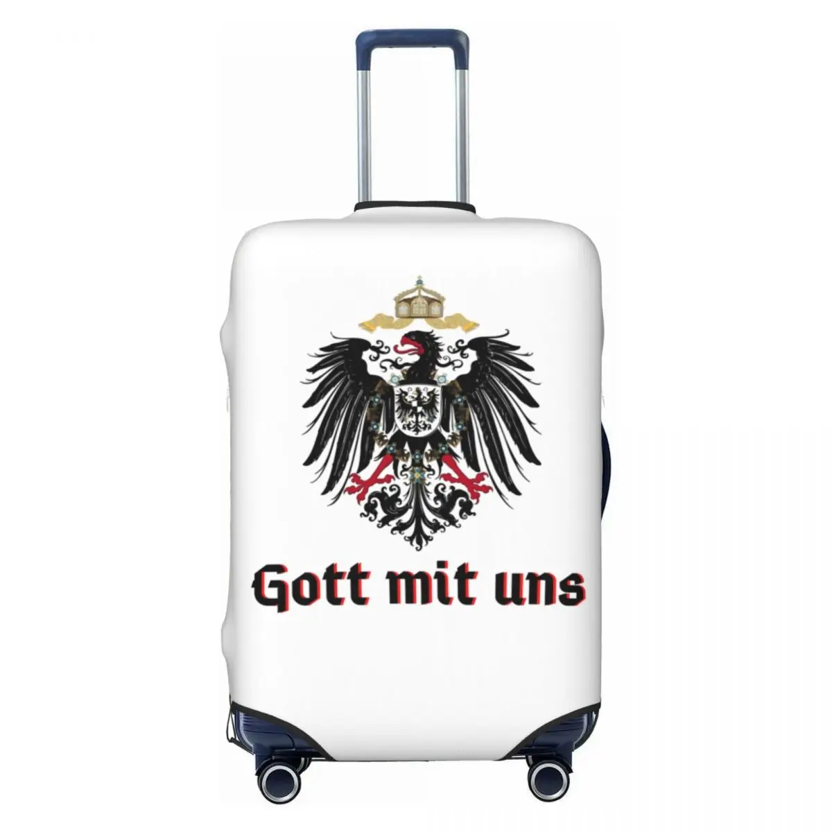 

Custom God With Us Suitcase Cover Washable Coat Of Arms Of The German Empire Flag Luggage Covers Protector for 18-32 inch