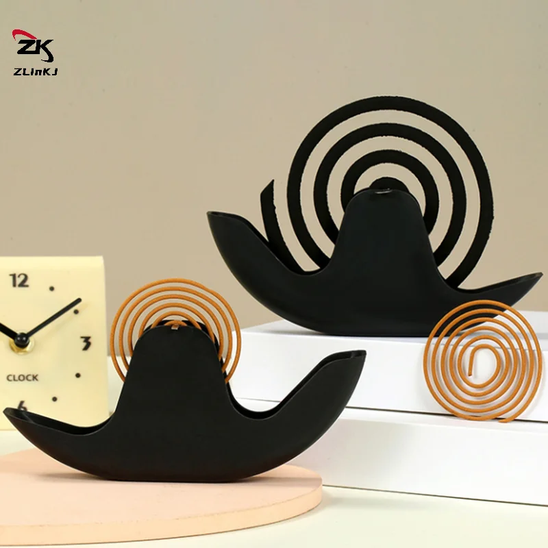 -1PC Snails Mosquito Coil Holder With Tray Nordic Style Spiral Summer Day Plastic Mosquito Repellent Incenses Rack Plate Home