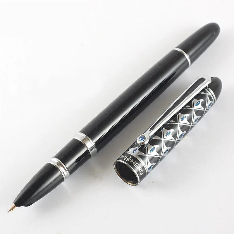 

Перьевая ручка HERO Skeleton Dazzle Diamond из 10-каратного золота с наконечником F 0,5 мм, ручки для мужчин и женщин, студенты, практика письма, бизнес, офисный подарок