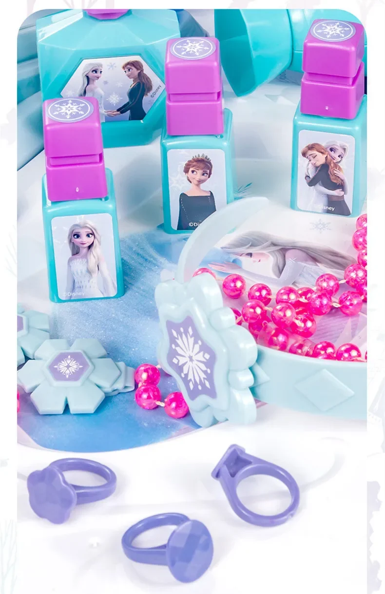 Disney-Frozen Princess Makeup Playset para Meninas, Cosméticos, Gesto de Ar, Batom, Anel, Perfume, Cômoda, Penteadeira, Presente, Crianças