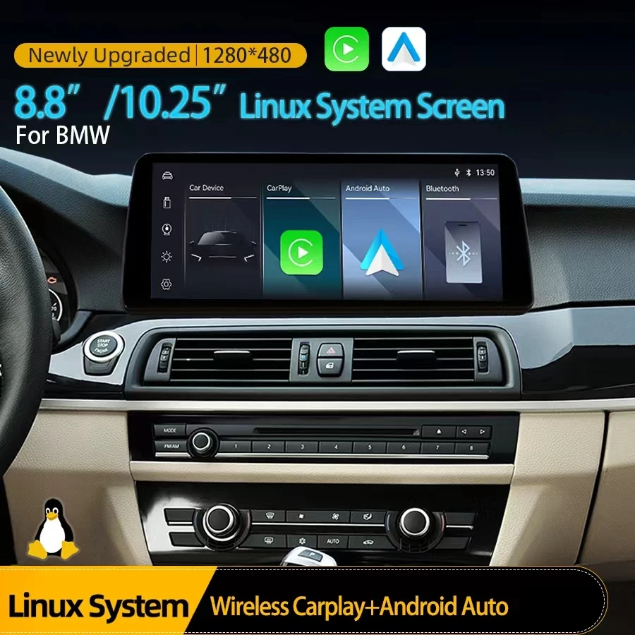Linux Wireless CarPlay Android Auto For BMW 3 Series E90 2004-2011 10.25
