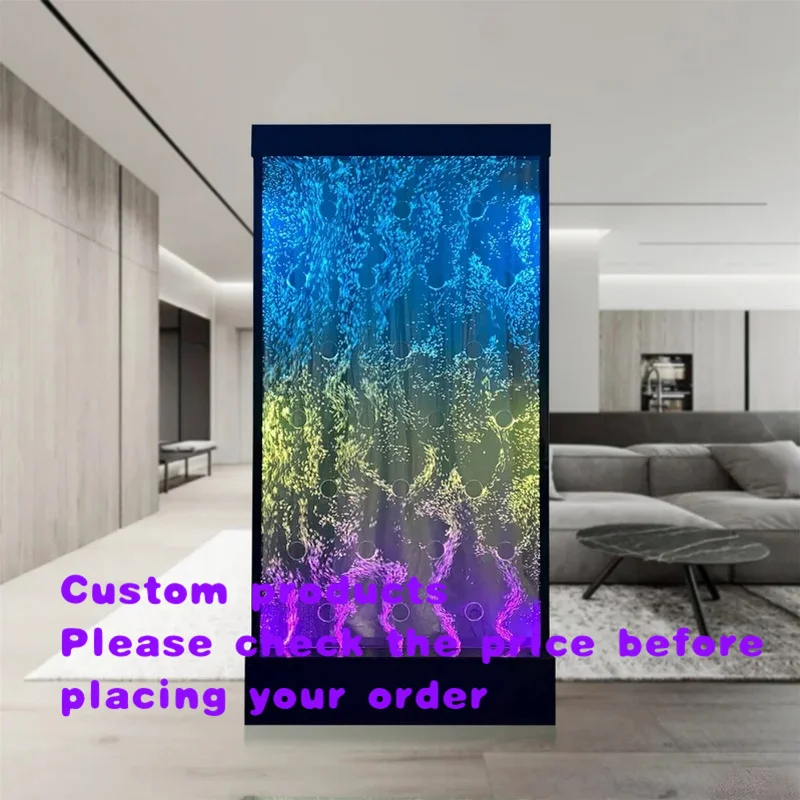custom.Laser Cut Acrylic LED Wall Curve Bubble Columns with Remote Control Foldable Design Customizable Size Home Deco