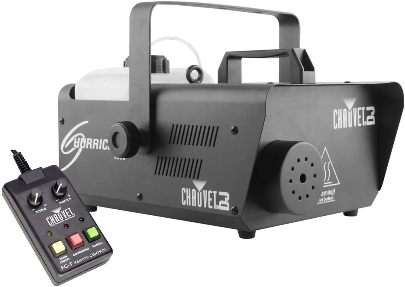 

CHAUVET DJ Hurricane 1600 Compact High-Output Fog Machine w/Timer Remote & Automatic Shut-Off, BLACK