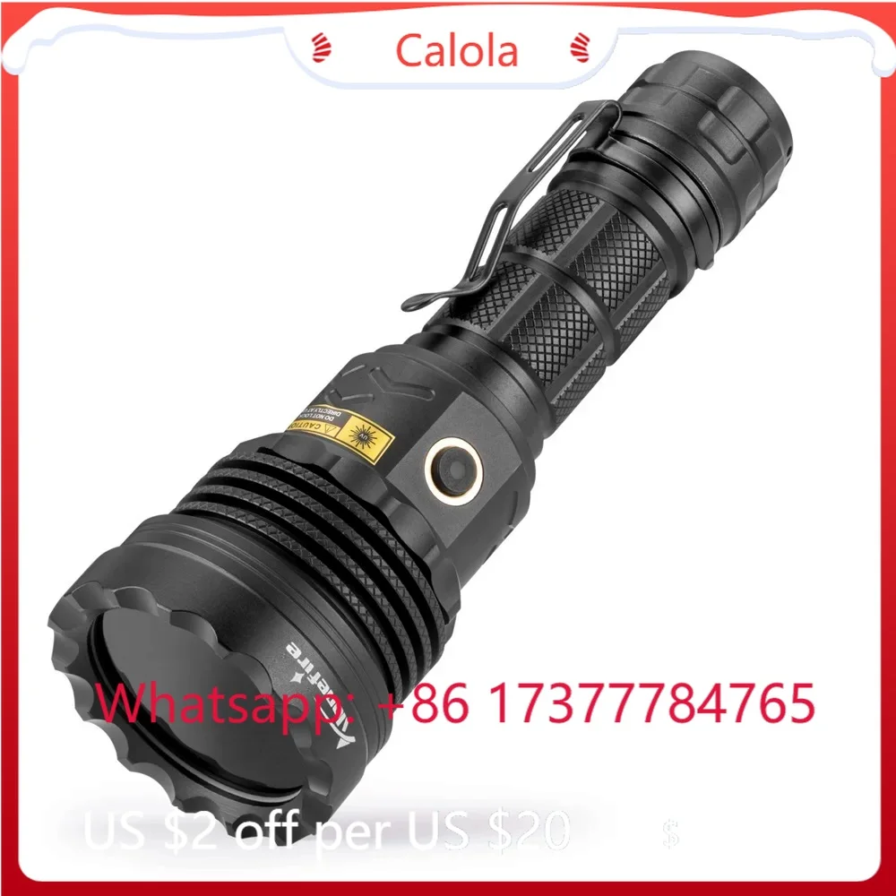 Rechargeable 365nm UV Flashlight 21700 Ultraviolet Torch for Pet Stains Scorpion Ore Detection