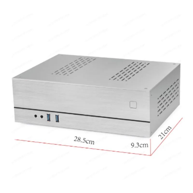A02 Horizontal ITX Mini Case, Supports Low-Profile GPU & NIC, Small 1U Chassis for HTPC Mini PC Desktop