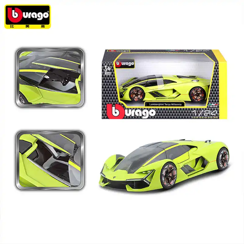 Bburago 1:24 Lamborghini Sian Green Model Super Alloy Car Die Cast Sports Car Collection Toy Luxury Vehicle Boy Birthday Gift